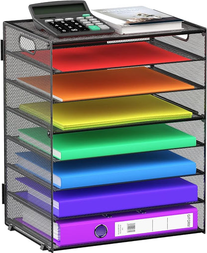 GoldOrcle 8 Tier Paper Letter Tray Organizer by GoldOrcle
