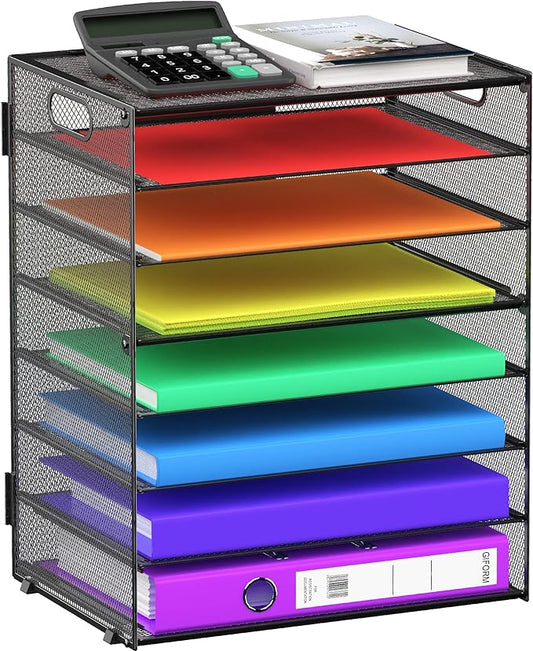 GoldOrcle 8 Tier Paper Letter Tray Organizer by GoldOrcle