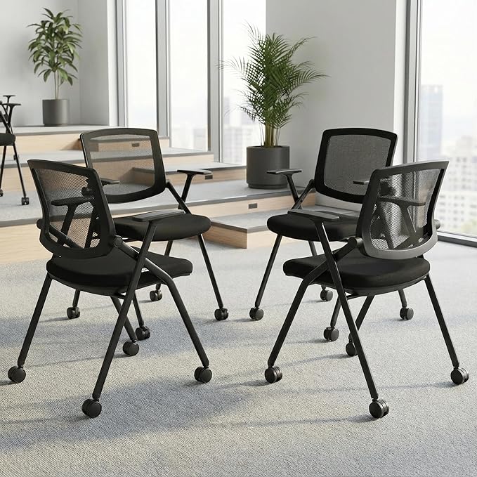 BROBRIYO, 4 Pack Stackable Conference Room Chairs by Brobriyo