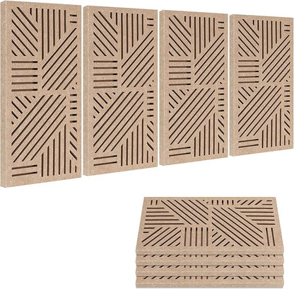 BUBOS 4 Pack Thickened Acoustic Panels, 23.6''x11.8'' Self-Adhesive Sound by BUBOS