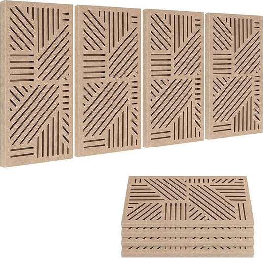 BUBOS 4 Pack Thickened Acoustic Panels, 23.6''x11.8'' Self-Adhesive Sound by BUBOS