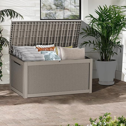 Yardgrace 320 Gallon Lockable Resin Deck Box, Waterproof & UV-Resistant Outdoor - Image 3