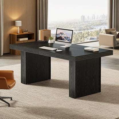 Tribesigns 63" Executive Desk, Large Office Computer Desk - Image 3