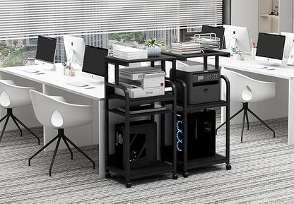 Fannova Printer Stand with Adjustable Shelf, 4 Tier Large Tall Printer Table - Image 4