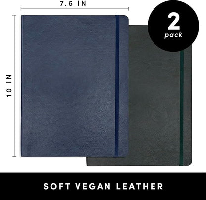 PAPERAGE 2-Pack Softcover Lined Journal Notebook, 176 Pages, Large B5 College - Image 2