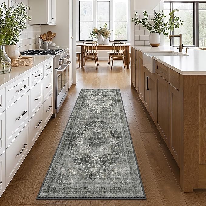 GENIMO 2x7 Runner Rugs for Hallway, Machine Washable Non Slip Vintage Rugs - Image 2