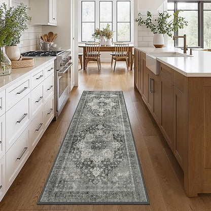 GENIMO 2x7 Runner Rugs for Hallway, Machine Washable Non Slip Vintage Rugs - Image 2