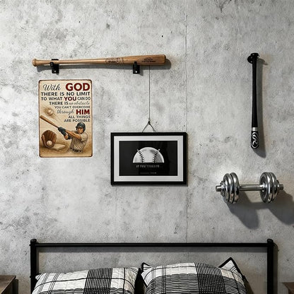 Vintage Christian Baseball Metal Sign – Inspirational Sports Wall Art - Image 6