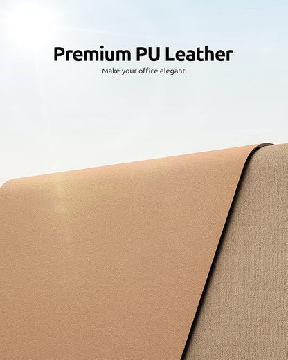 YSAGi Leather Desk Protector, Office Mat, Large Mouse Pad, Non-Slip PU Leather - Image 2