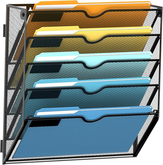 SUPEASY 5-Tier Wall File Holder Organizer by SUPEASY