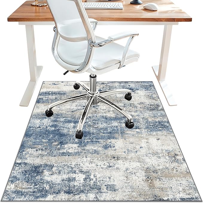 Office Chair Mat for Hardwood Tile Floor, Abstract 36"X 48" Desk Mats for by BESBLEE