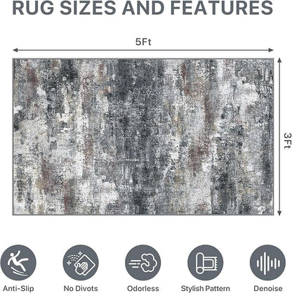 Office Chair Mat for Hardwood Tile Floor, Abstract 36"X 60" Desk Mats for - Image 9