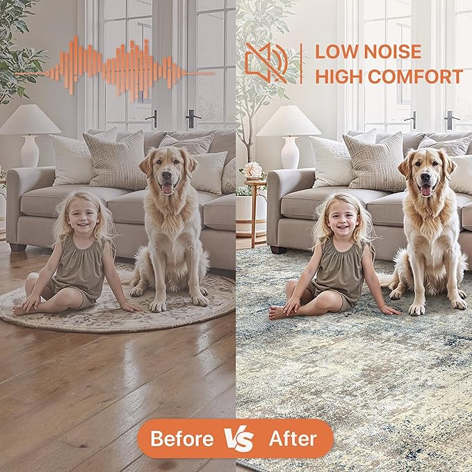 GENIMO Washable Area Rugs for Living Room, 10x14 Modern Non Slip Rugs, Low Pile - Image 8