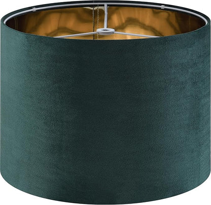Green Velvet Lampshades Set of 1 Large Drum Lamp Shade 16" Top x 16" Bottom x by GOSO