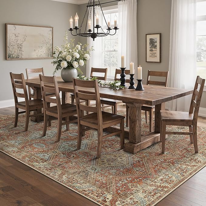 GENIMO 3x5 Area Rugs for Living Room, Machine Washable Non Slip Rugs, Low Pile - Image 3