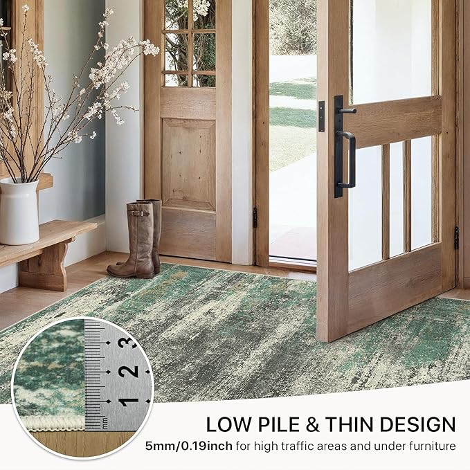 GENIMO Washable Rug-6x9 Area Rugs Lightweight Low Pile Carpet - Image 6