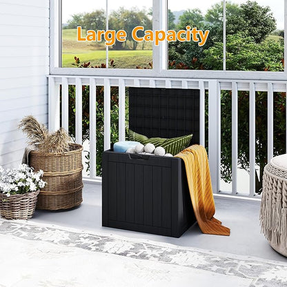 Yardgrace 35 Gallon Outdoor Storage Box Waterproof, Resin Deck Boxes - Image 4