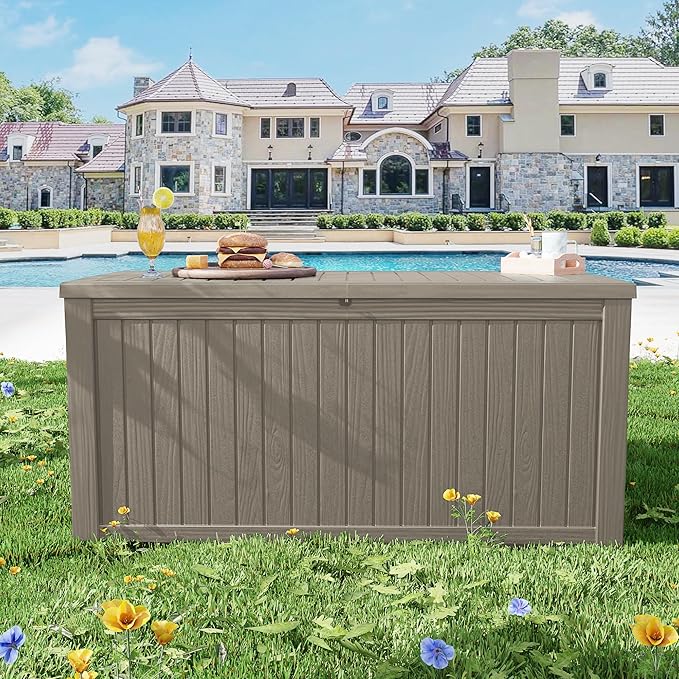EasyUp 200 Gallon Deck Boxes Resin Large Storage Bins - Image 7