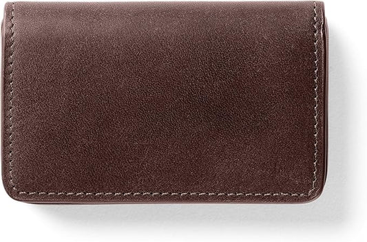 Leatherology Premium Mahogany Business Card Case, Magnetic Closure ID Holder by Leatherology