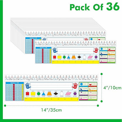 36 PCS Desk Nameplates, Double Sided PET Film Desk Name Tags - Image 2