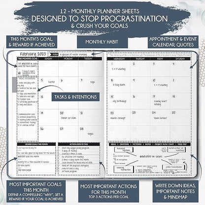 Life & Goal Planner – Undated Daily, Weekly & Monthly Organizer - Image 4