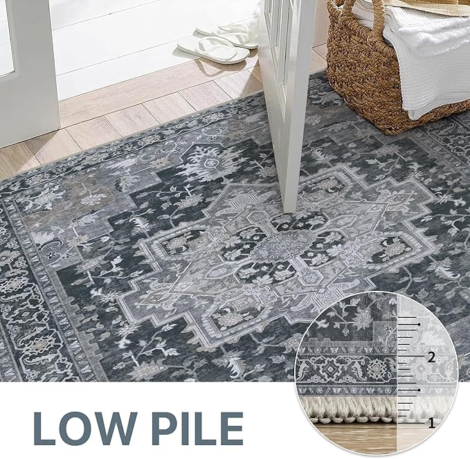 GENIMO 2x7 Runner Rugs for Hallway, Machine Washable Non Slip Vintage Rugs - Image 4