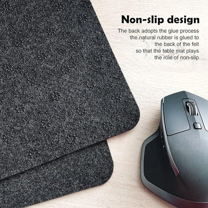 Large Felt Desk Mat, 39.4''x19.69'' Non-Slip Desk Mat, Desk Pad Protector - Image 3
