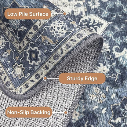 GENIMO 2x5 Runner Rugs for Hallway, Machine Washable Non Slip Vintage Rugs - Image 5
