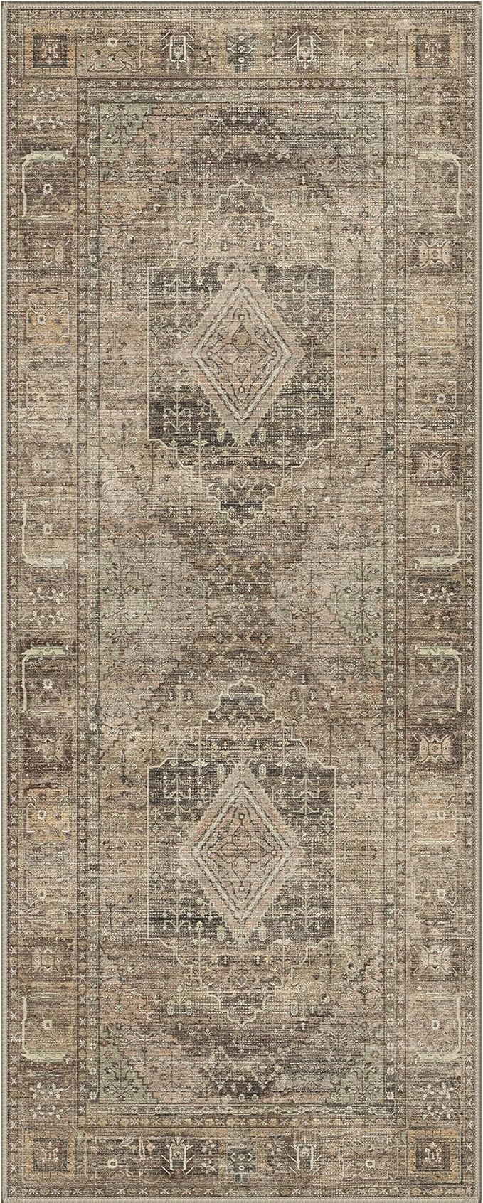 GENIMO Runner Rug 2x5 Non Slip Machine Washable Hallway Runner Vintage Rug - Image 4