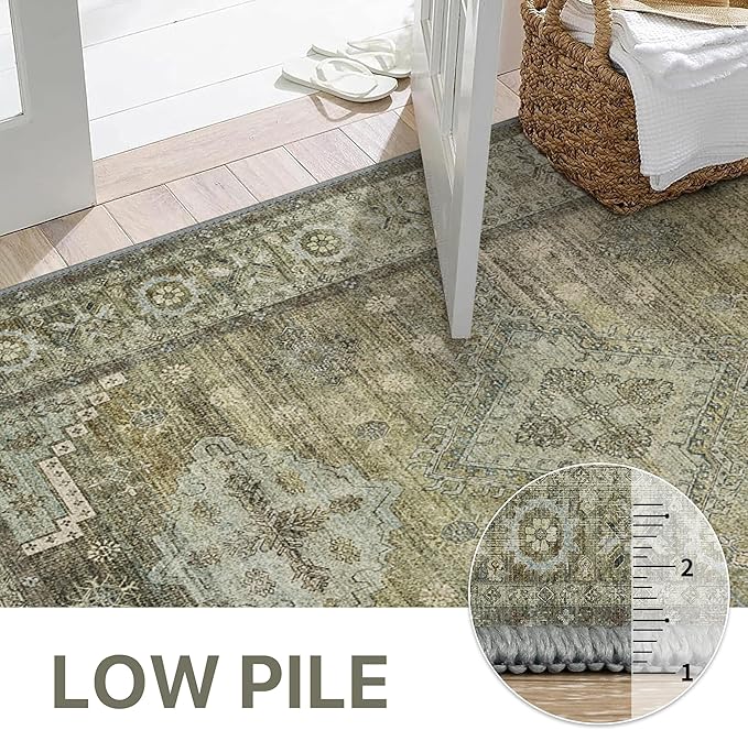 GENIMO Runner Rug 2x8 Non Slip Machine Washable Vintage Hallway Runner Rugs - Image 5