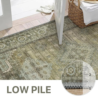 GENIMO Runner Rug 2x8 Non Slip Machine Washable Vintage Hallway Runner Rugs - Image 5
