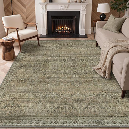 GENIMO 6x9 Area Rugs for Living Room, Machine Washable Non Slip Vintage Rugs - Image 2