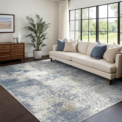 GENIMO Washable Area Rugs for Living Room, 8x10 Modern Non Slip Rugs, Low Pile by GENIMO