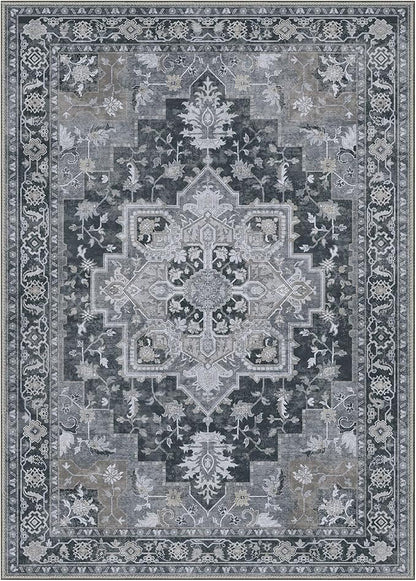 GENIMO 9x12 Area Rugs for Living Room, Machine Washable Non Slip Vintage Rugs - Image 7