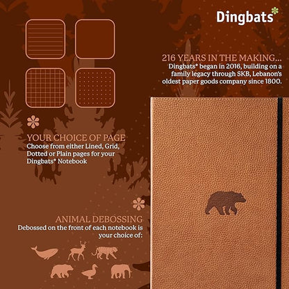 Dingbats* - Wildlife Dotted Extra Large A4 Notebook - PU Leather Hardcover - Image 2