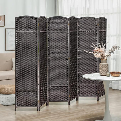 HOMCOM Room Divider, 6 Panel Folding Privacy Screen, 5.6' Tall Freestanding - Image 2
