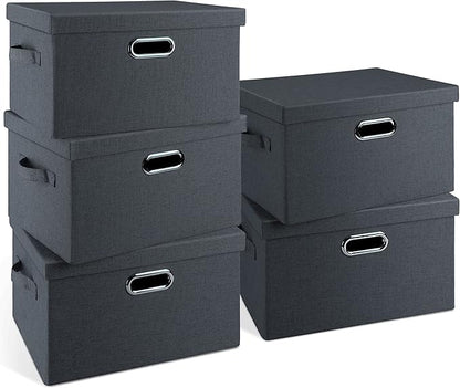 Graciadeco Medium 15" 21 Quart Collapsible Stackable Storage Bins by GraciadecoStorage
