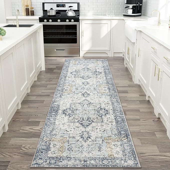 GENIMO Runner Rug 2x10, Machine Washable Vintage Runner Carpet, Non Slip - Image 3