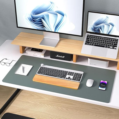 Aothia Leather Desk Protector, Mouse Mat, Non-Slip PU Leather Blotter, Laptop - Image 8