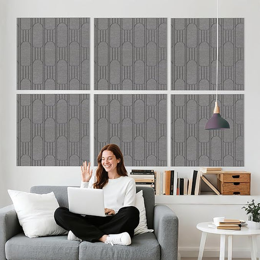 Reverbeon 6 PCS Acoustic Panels, 23.6x23.6 Inch Sound Absorbing Panels by Reverbeon