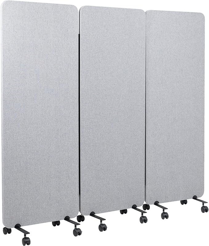 VIVO Freestanding 72 x 66 inch Privacy Panel, Mobile Cubicle Divider, x3 24 by VIVO