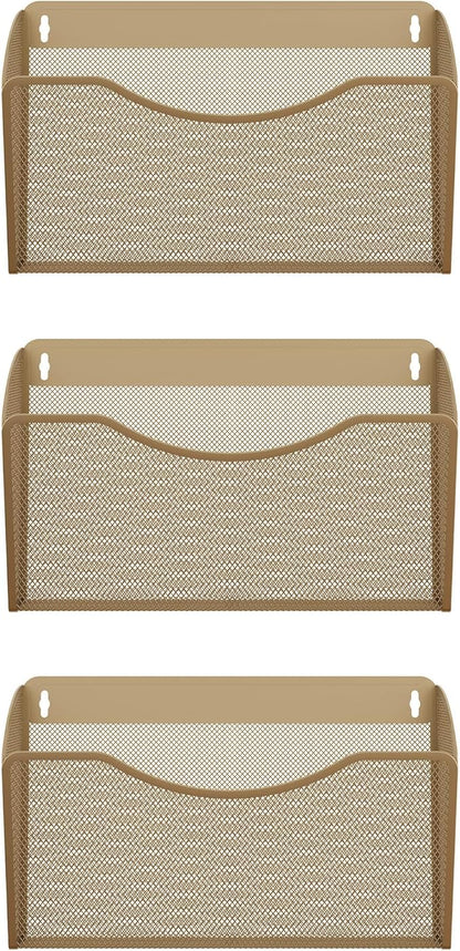 EasyPAG 3 Single Pocket Wall File Organizer, Mesh Hanging File Folder Organizer - Image 2