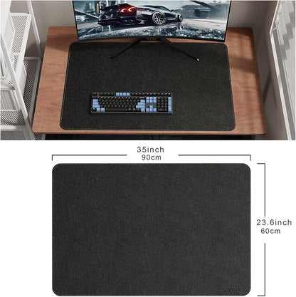 CENNBIE 35.5" x 23.6" Leather Desk Mat, Non-Slip Waterproof Extra Wide Desk Pad - Image 2