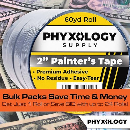No-Residue 2 Inch, 60 Yard Blue Painters Tape 2 Pk. Easy-Tear, Pro-Grade - Image 7