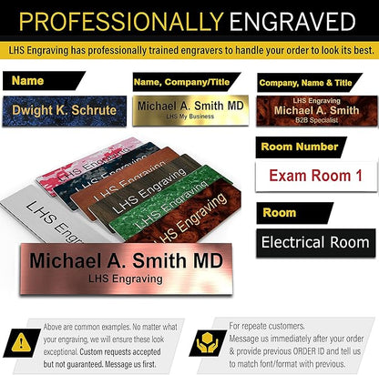 Engraved Custom Door Plate Teak Plastic Office Door Sign - Image 5