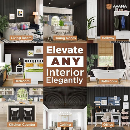 Avana Acoustic Wood Wall Panels – 47.2 x 12.6 Inch Smoke Oak Acoustic Panels 1 - Image 3