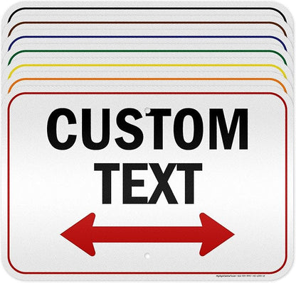 Custom Arrow, Custom Directional Sign, Two Way Arrow, 12x18 Inches, 3M EGP by MySignCenter
