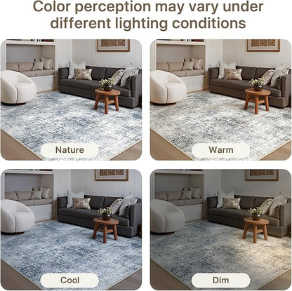 GENIMO Washable Area Rugs for Living Room, 8x10 Modern Non Slip Rugs, Low Pile - Image 8