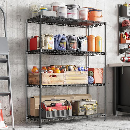 DurayLoly 4- Shelf Metal Shelving Unit Adjustable Storage Shelves Heavy Duty - Image 6