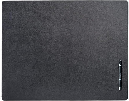 Black Leather 24" x 19" Desk Mat Without Rails by Dacasso